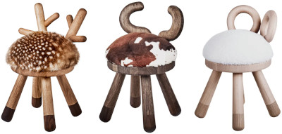  Chaises bambi cow sheep eo